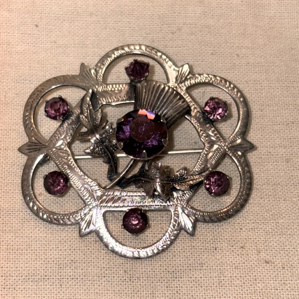 Rare find 925 Ward Brothers vintage Scottish thistle brooch